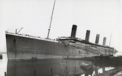 RMS Titanic during fitting out, 01 January 1912 by English Photographer